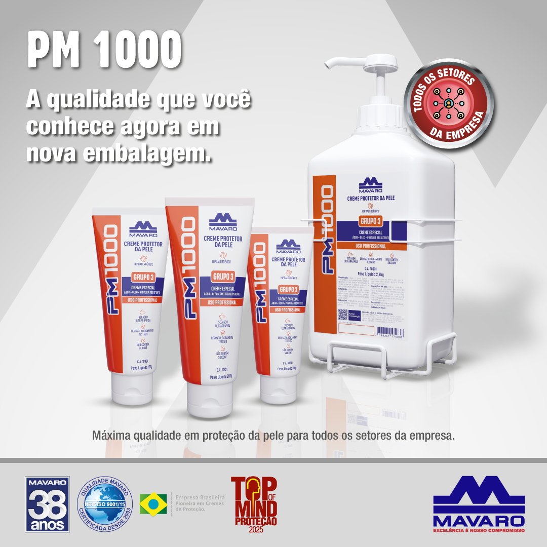 PM1000 A qualidade que você conhece agora em nova embalagem