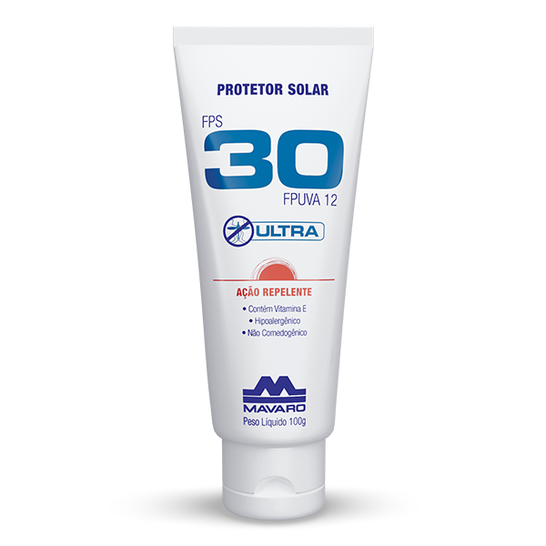 Protetor Solar Mavaro FPS 30 ULTRA com Repelente de Insetos – Bisnaga 100g