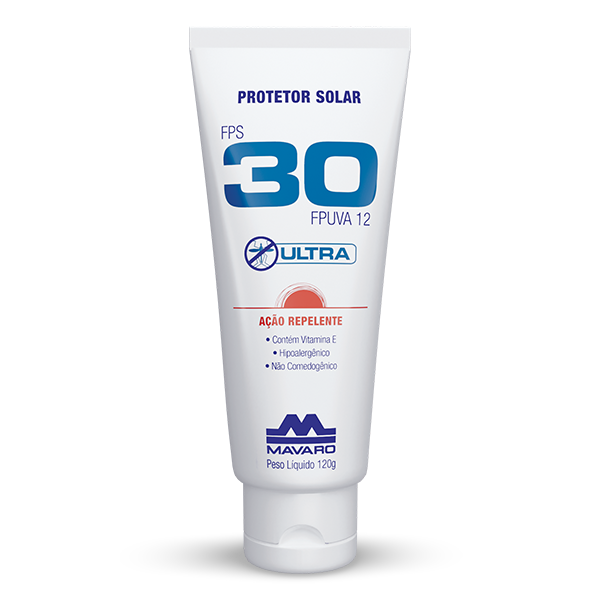 Protetor Solar Mavaro FPS 30 ULTRA com Repelente de Insetos – Bisnaga 120g