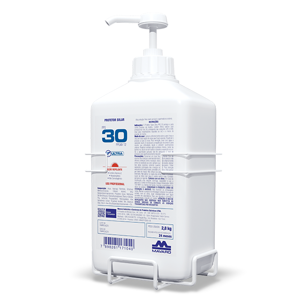 Embalagem industrial com dosador 2,8kg – Protetor Solar Mavaro FPS 30 ULTRA com Repelente de Insetos