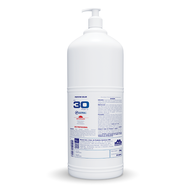 Embalagem econômica – Bombona com dosador 2kg – Protetor Solar Mavaro FPS 30 ULTRA com Repelente de Insetos