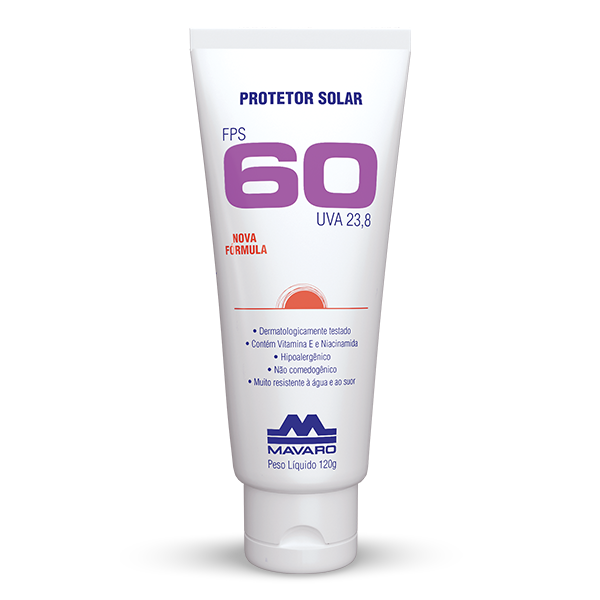 Protetor Solar Mavaro FPS 60 Nova Fórmula – Bisnaga 120g