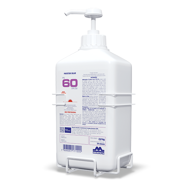 Embalagem industrial com dosador 2,8kg – Protetor Solar Mavaro FPS 60 Nova Fórmula