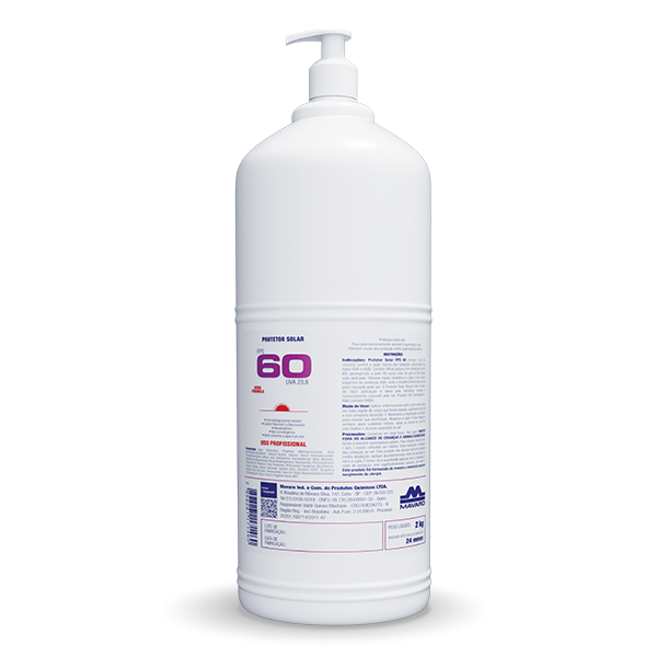 Embalagem econômica – Bombona com dosador 2kg – Protetor Solar Mavaro FPS 60 Nova Fórmula