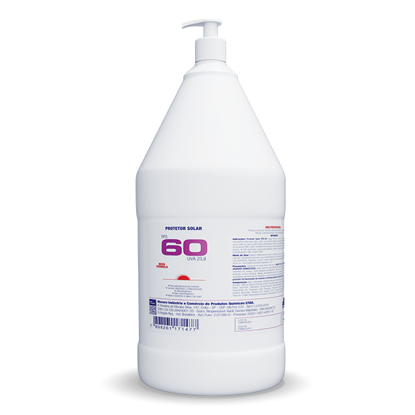 Embalagem econômica – Bombona com dosador 4kg – Protetor Solar FPS 60 Nova Fórmula