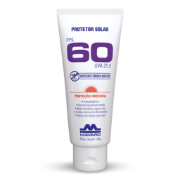 Protetor Solar Mavaro FPS 60 Repelente contra Insetos – Bisnaga 120g