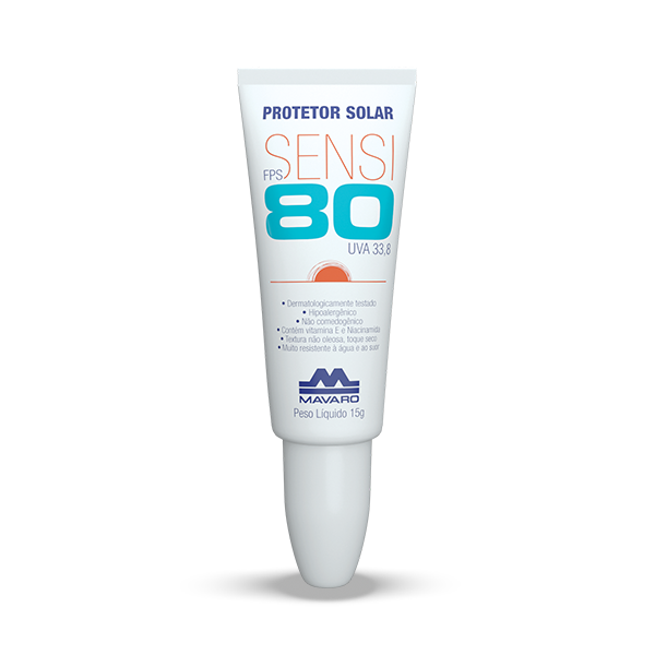 Protetor Solar Mavaro SENSI FPS 80 – Bisnaga 15g