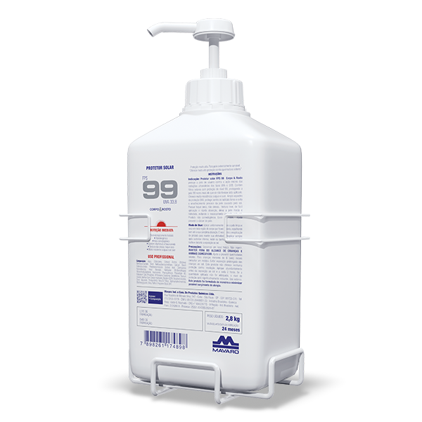 Embalagem industrial com dosador 2,8kg – Protetor Solar Mavaro FPS 99 Corpo e Rosto