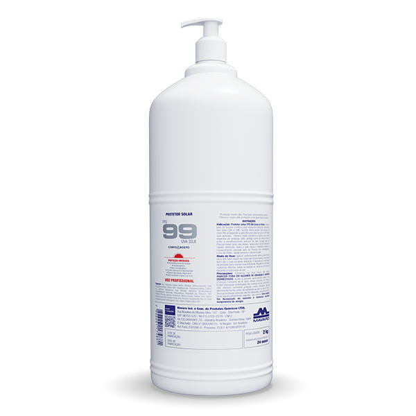 Embalagem econômica – Bombona com dosador 2kg – Protetor Solar Mavaro FPS 99 Corpo e Rosto