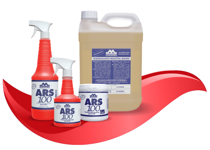 Linha de produtos industriais MAVARO para limpeza pesada, desengraxe e remoção de sujeiras em ambientes profissionais